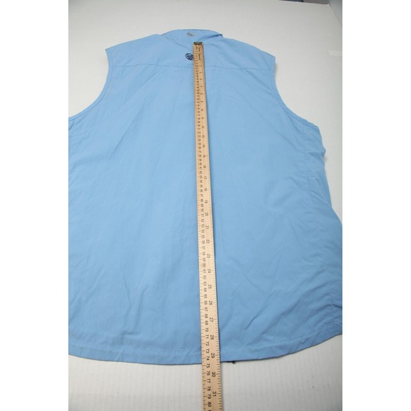 Vineyard Vines Vest Mens Large Light Blue Performance Full Zip Golf Logos - Picture 11 of 13